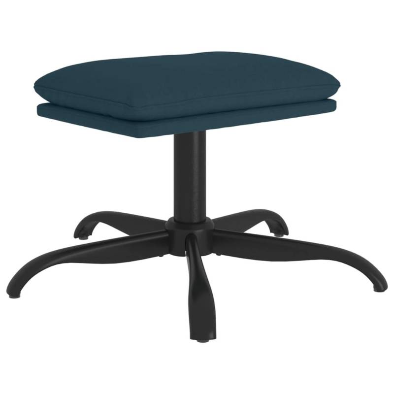 vidaXL Fußhocker Blau 60x60x39 cm Samt Modell 1 von VIDAXL