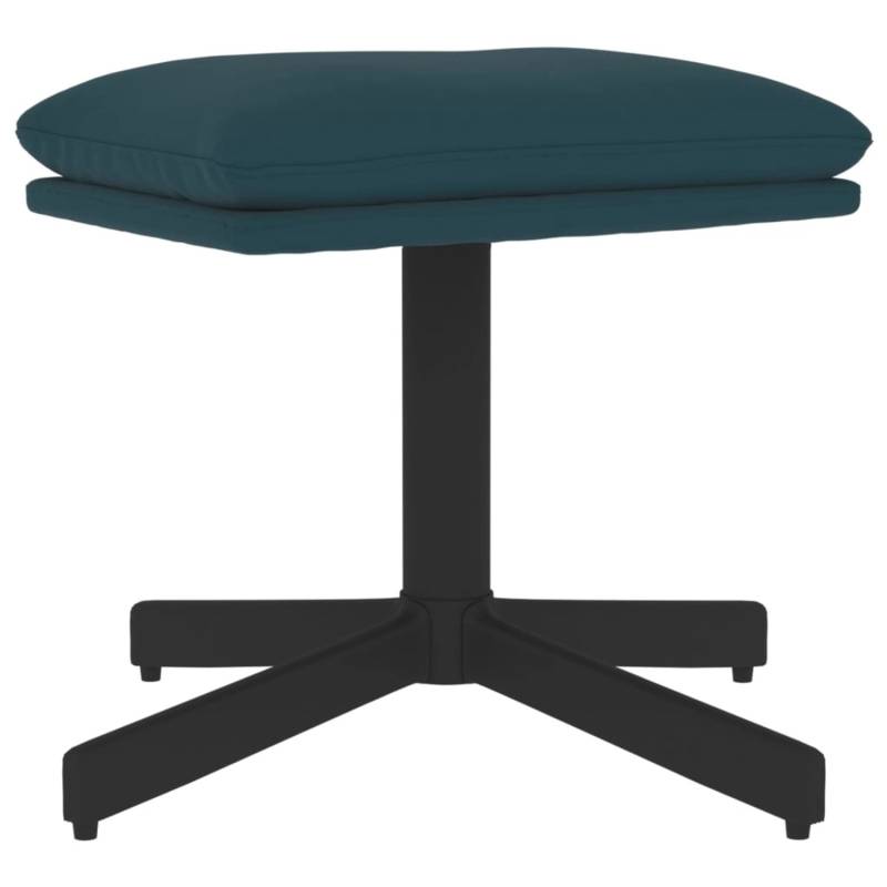 vidaXL Fußhocker Blau 60x60x39 cm Samt Modell 2 von VIDAXL