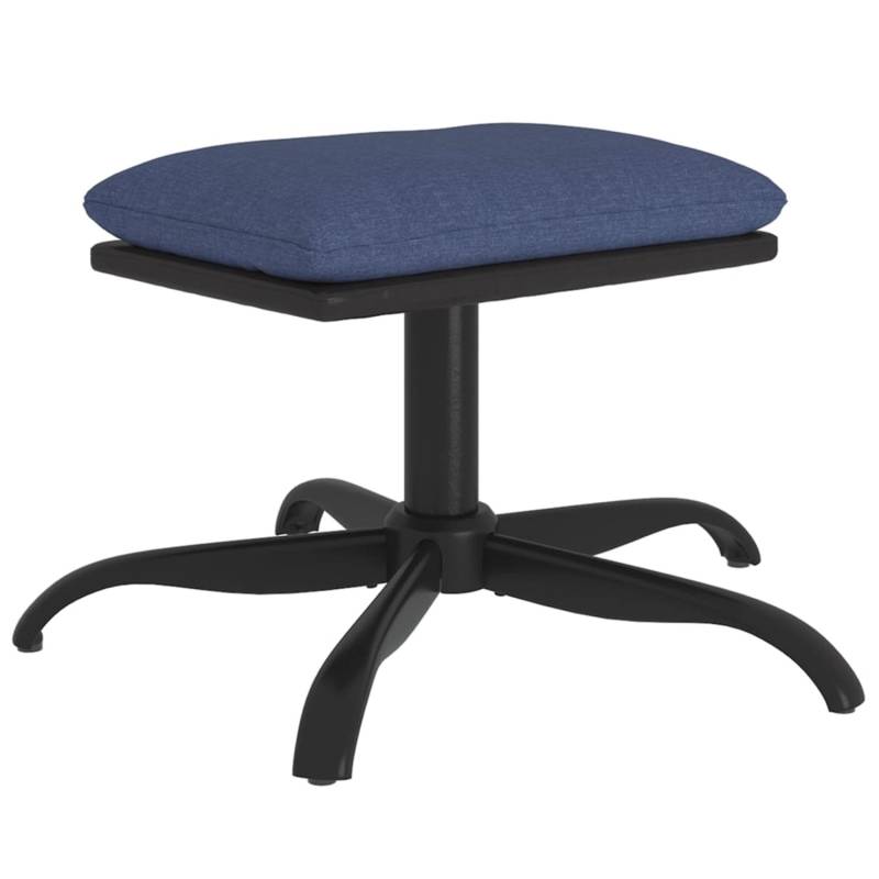 vidaXL Fußhocker Blau 60x60x39 cm Stoff und Kunstleder Modell 1 von VIDAXL