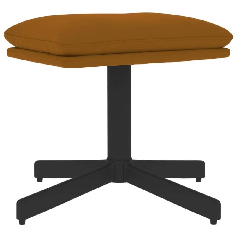 vidaXL Fußhocker Braun 60x60x39 cm Samt von VIDAXL