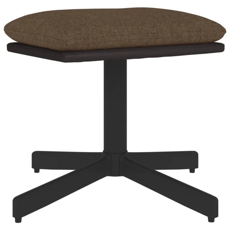 vidaXL Fußhocker Braun 60x60x39 cm Stoff und Kunstleder Modell 3 von VIDAXL