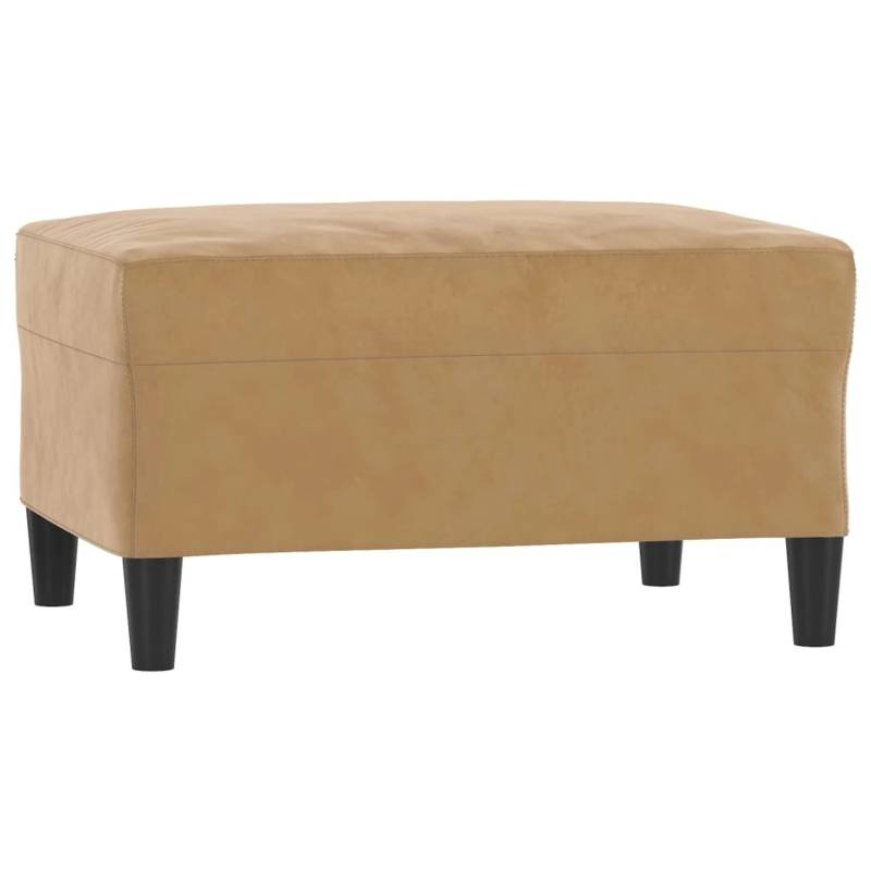 vidaXL Fußhocker Braun 70x55x41 cm Samt von VIDAXL