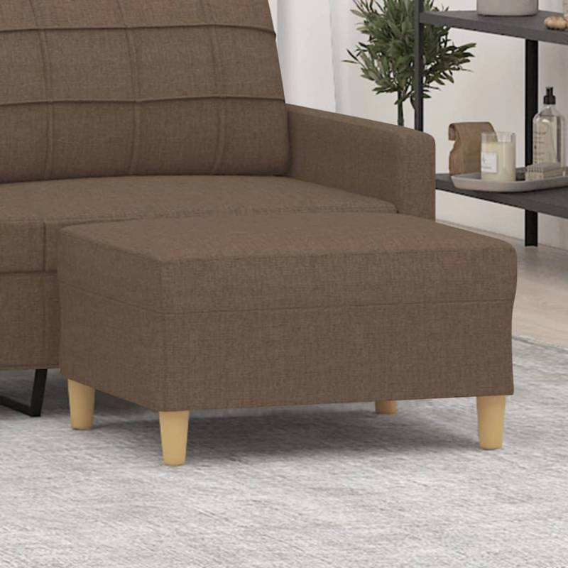 vidaXL Fußhocker Braun 70x55x41 cm Stoff Modell 1 von VIDAXL