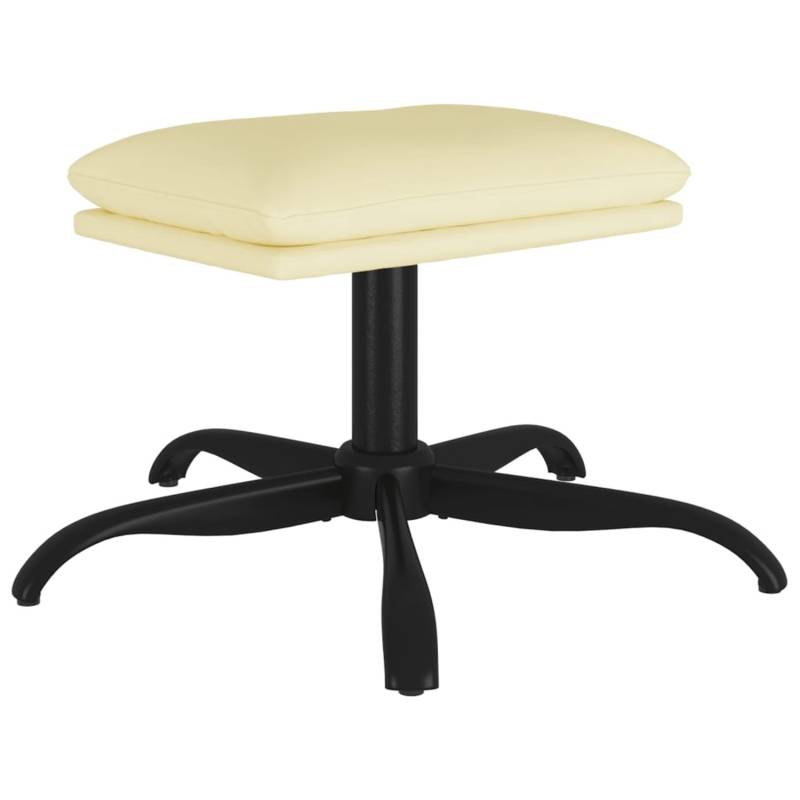 vidaXL Fußhocker Creme 60x60x39 cm Kunstleder Modell 1 von VIDAXL