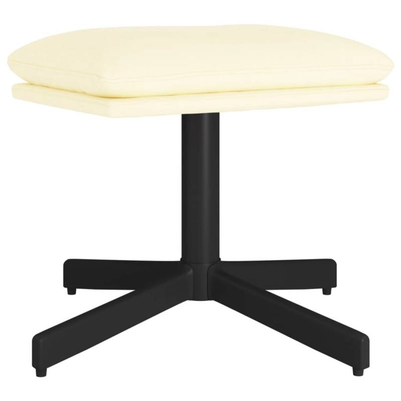 vidaXL Fußhocker Creme 60x60x39 cm Kunstleder von VIDAXL