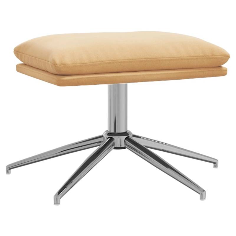 vidaXL Fußhocker Creme 60x60x39 cm Mikrofasergewebe Modell 1 von VIDAXL