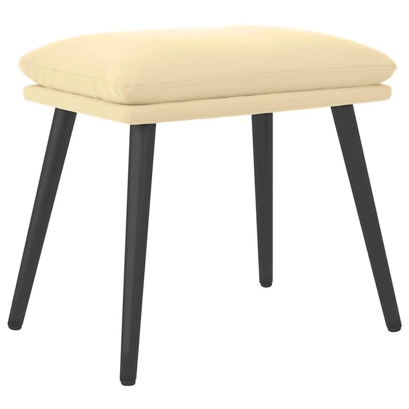 vidaXL Fußhocker Cremeweiß 45x29,5x39 cm Samt Modell 1 von VIDAXL