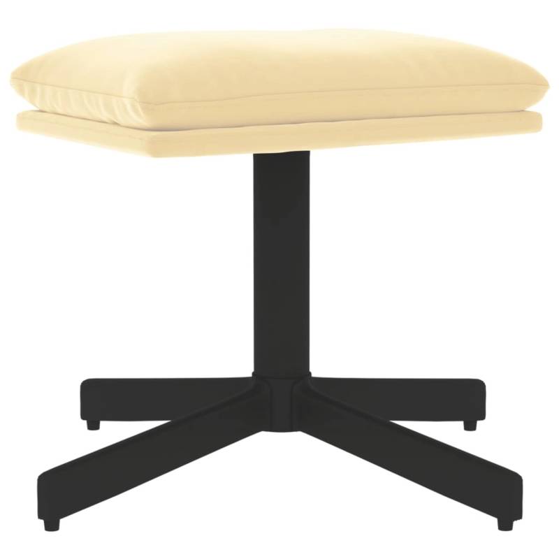 vidaXL Fußhocker Cremeweiß 60x60x39 cm Samt von VIDAXL
