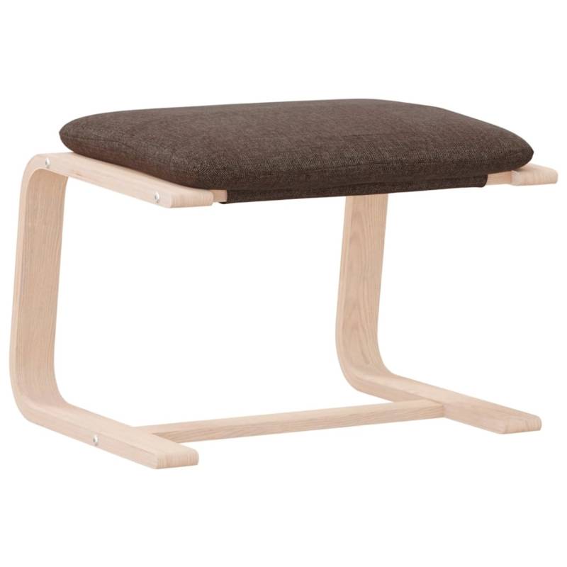 vidaXL Fußhocker Dunkelbraun 51x41x40 cm Stoff von VIDAXL