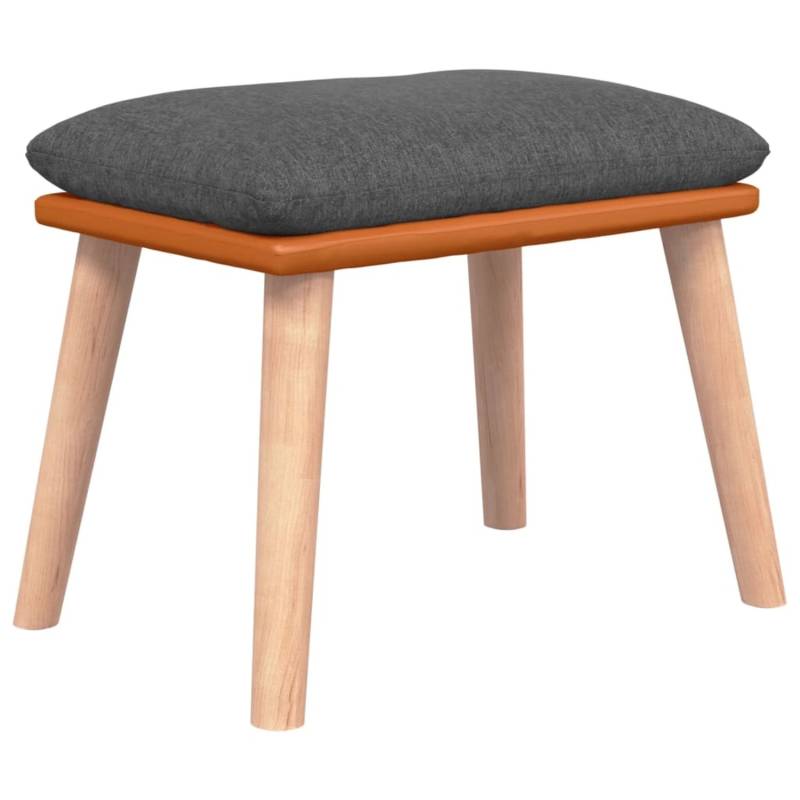 vidaXL Fußhocker Dunkelgrau 45x29,5x39 cm Stoff und Kunstleder Modell 1 von VIDAXL