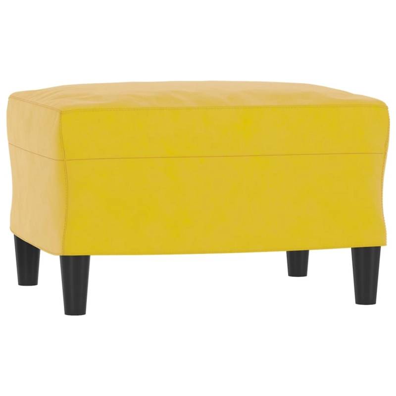 vidaXL Fußhocker Gelb 60x50x41 cm Samt von VIDAXL