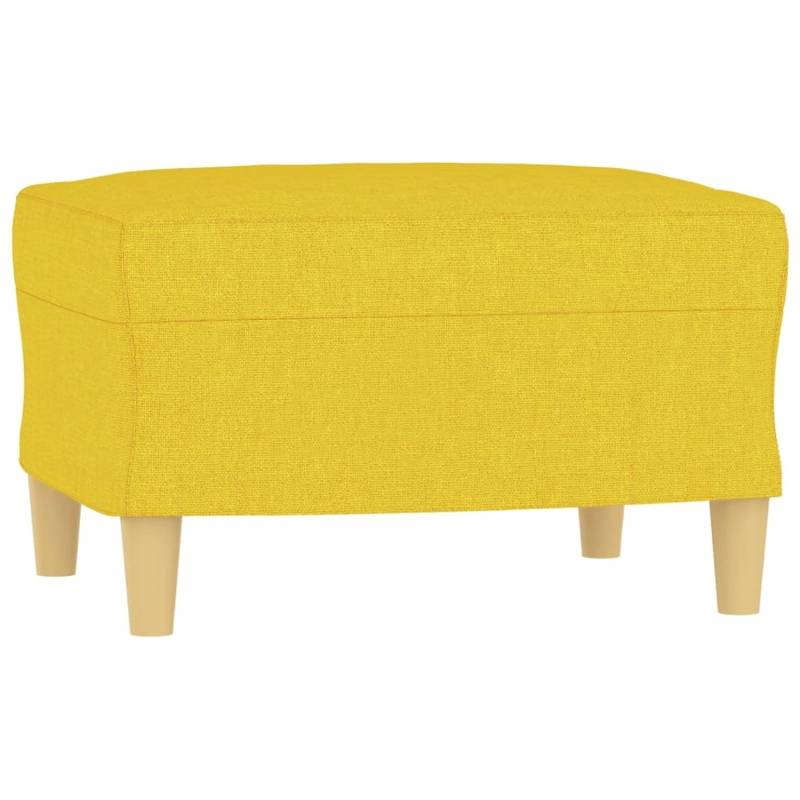 vidaXL Fußhocker Hellgelb 60x50x41 cm Stoff Modell 2 von VIDAXL