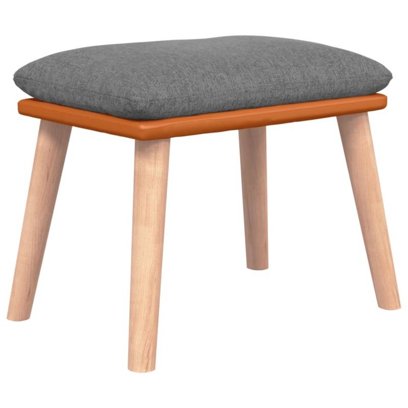 vidaXL Fußhocker Hellgrau 45x29,5x39 cm Stoff und Kunstleder Modell 1 von VIDAXL