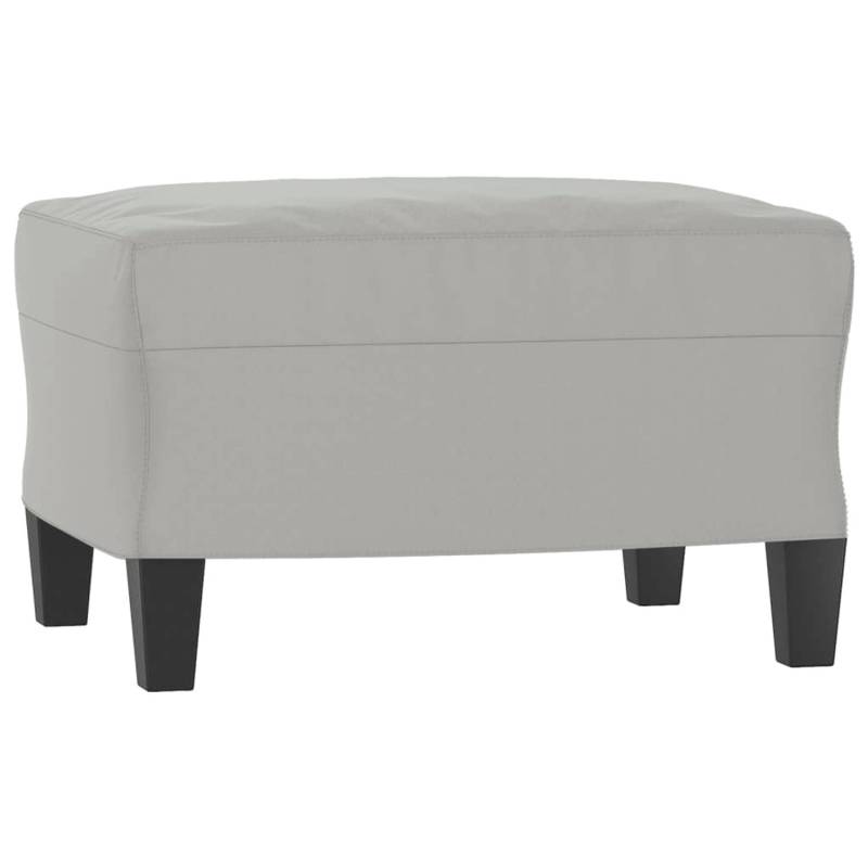 vidaXL Fußhocker Hellgrau 60x50x41 cm Mikrofasergewebe von VIDAXL