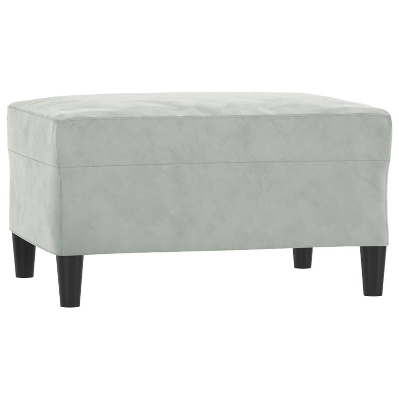vidaXL Fußhocker Hellgrau 70x55x41 cm Samt von VIDAXL