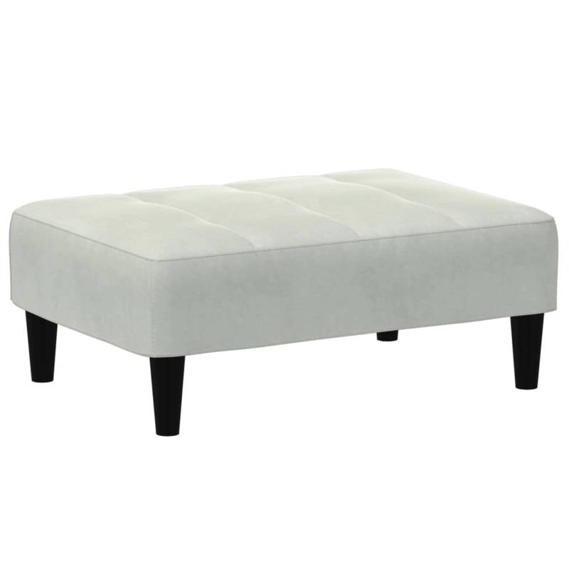 vidaXL Fußhocker Hellgrau 77x55x31 cm Samt Modell 1 von VIDAXL