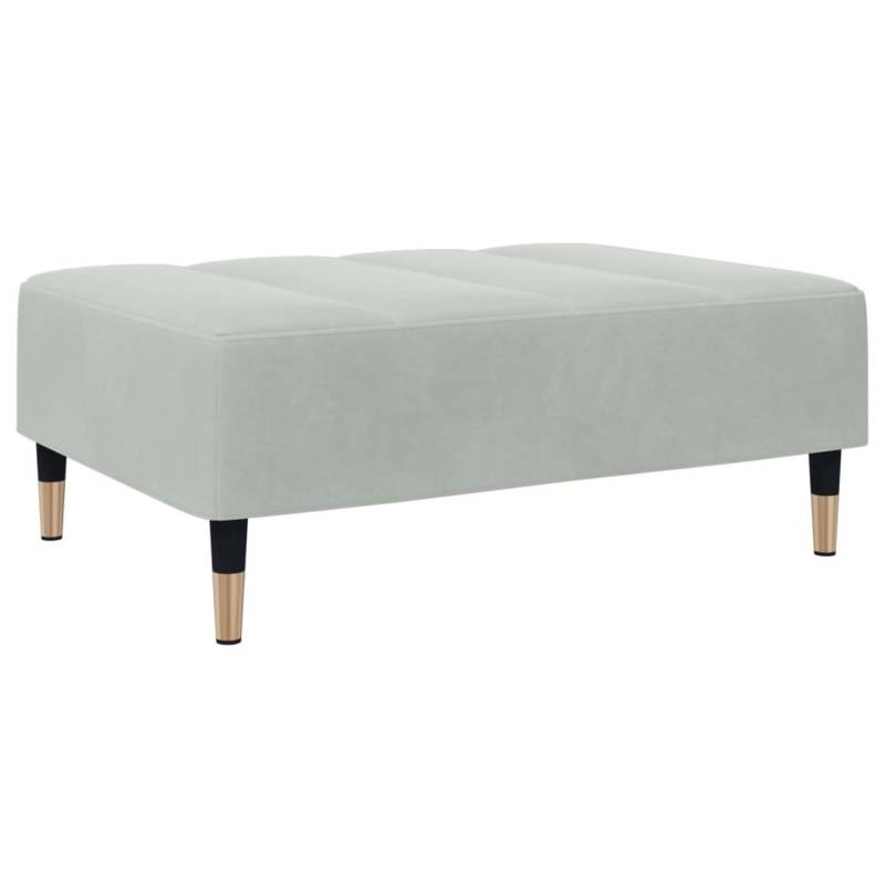 vidaXL Fußhocker Hellgrau 77x55x31 cm Samt von VIDAXL