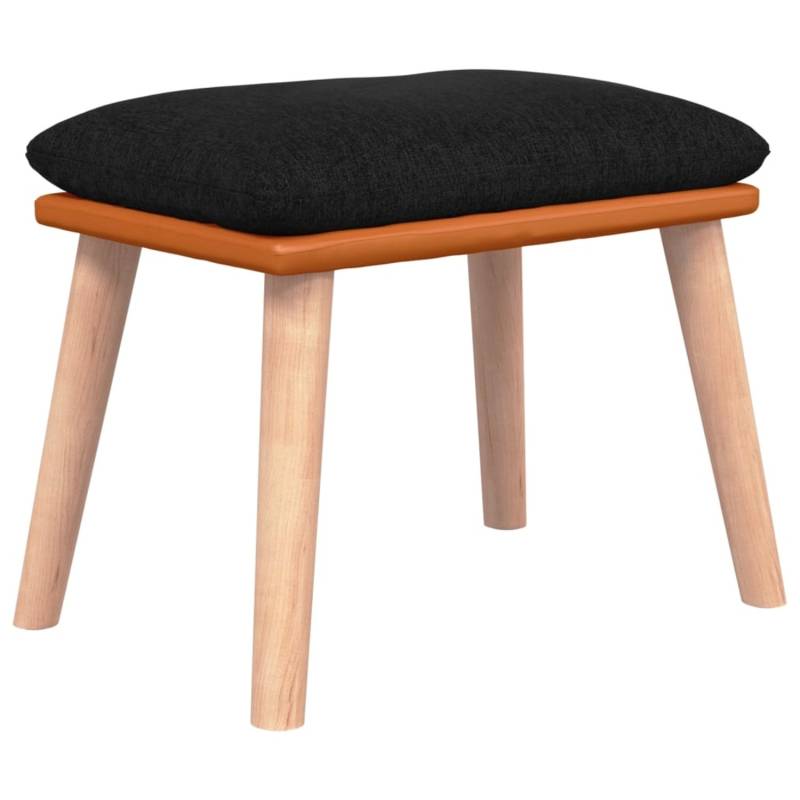 vidaXL Fußhocker Schwarz 45x29,5x39 cm Stoff und Kunstleder Modell 1 von VIDAXL