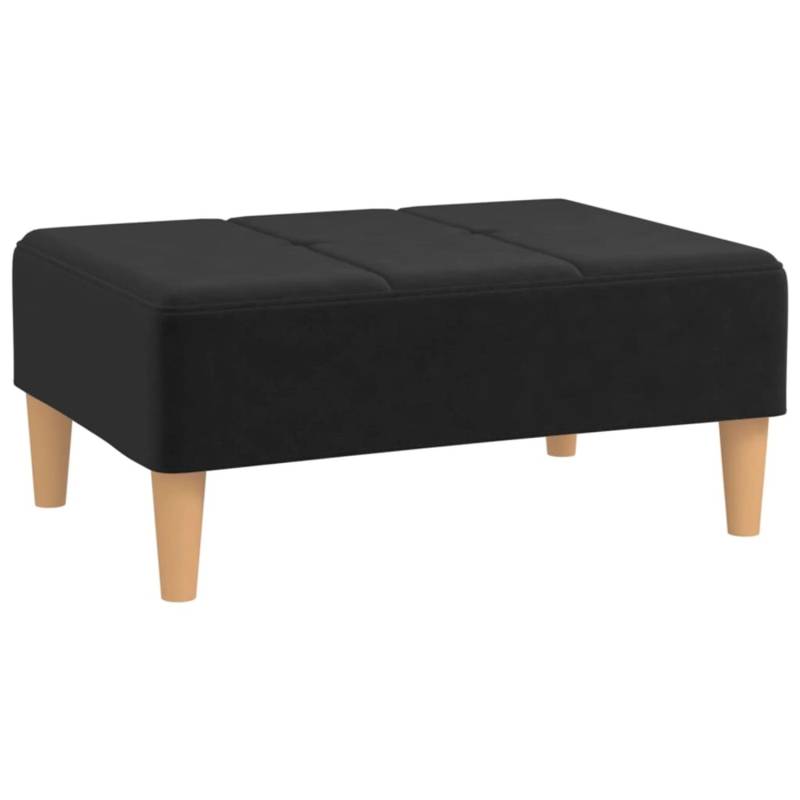 vidaXL Fußhocker Schwarz 78x56x32 cm Stoff Modell 2 von VIDAXL