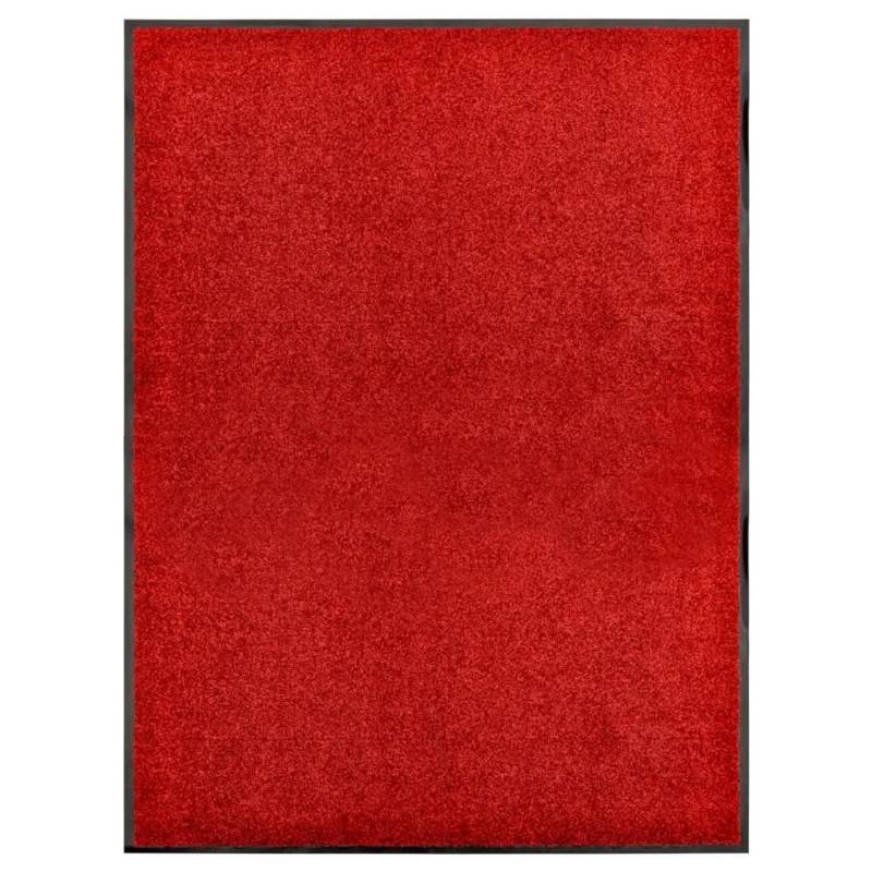 vidaXL Fußmatte Waschbar Rot 90x120 cm 323424 von VIDAXL