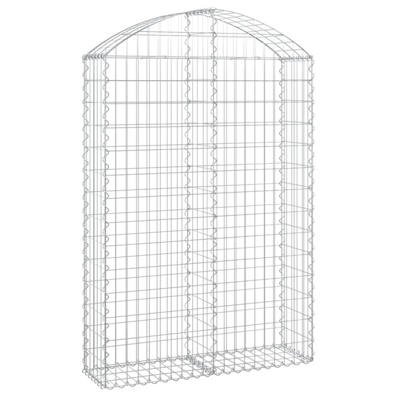 vidaXL Gabione mit Hochbogen 100x30x140/160 cm Eisen 1554782 von VIDAXL