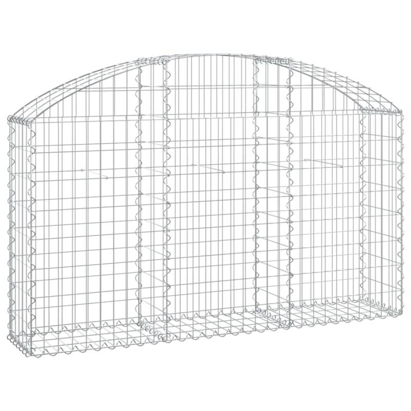 vidaXL Gabione mit Hochbogen 150x30x80/100 cm Eisen 1554790 von VIDAXL