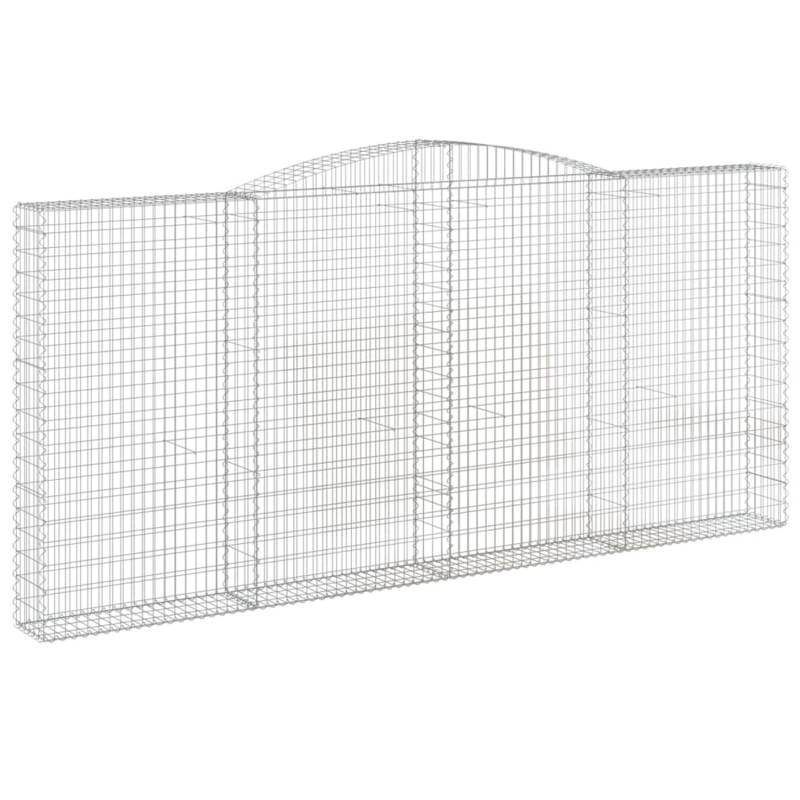 vidaXL Gabione mit Hochbogen 400x30x180/200 cm Eisen 1629494 von VIDAXL