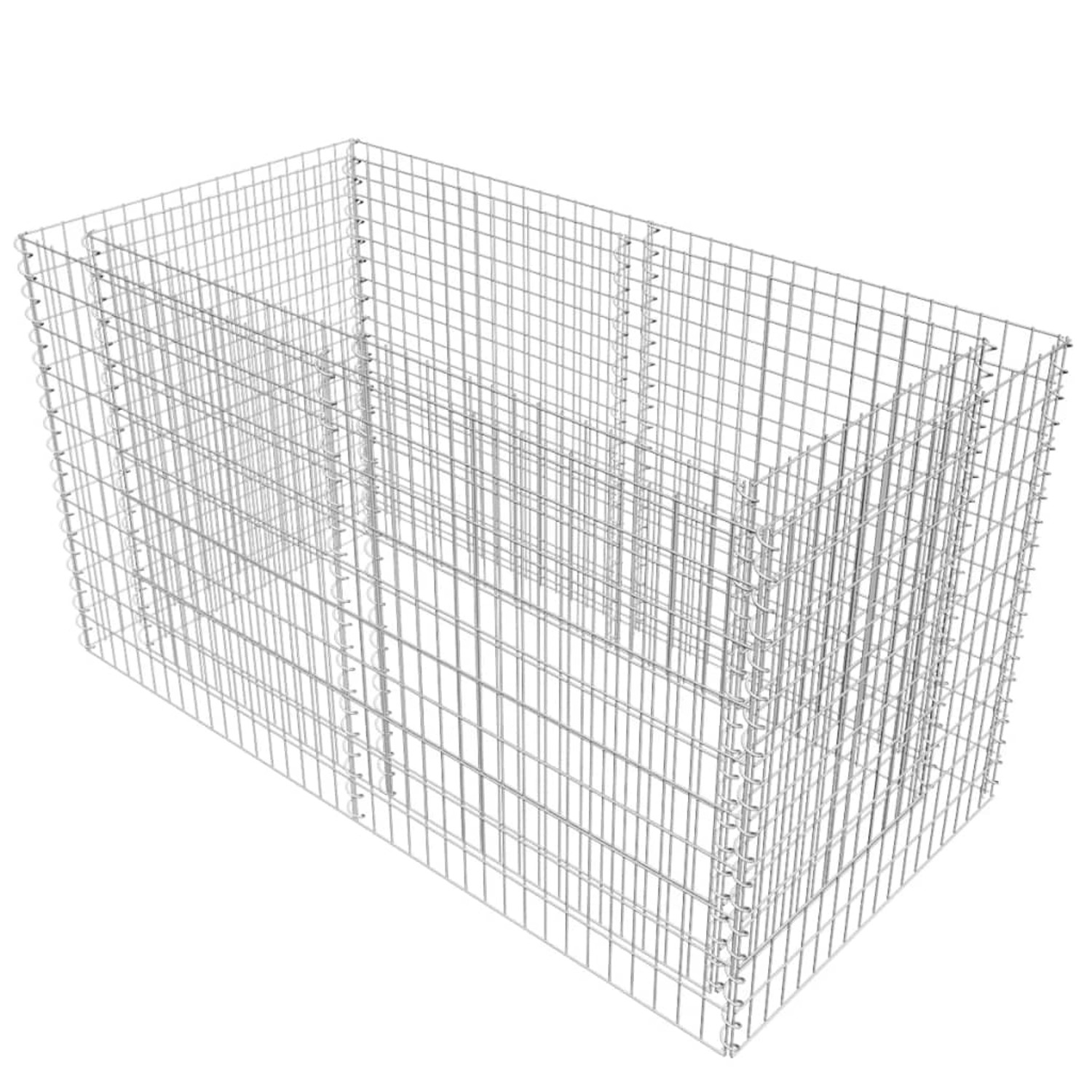 vidaXL Gabionen-Hochbeet Stahl 180x90x100 cm Silbern 594129 vidaXL Gabionen-Hochbeet Stahl 180x90x100 cm Silbern 594129 von VIDAXL