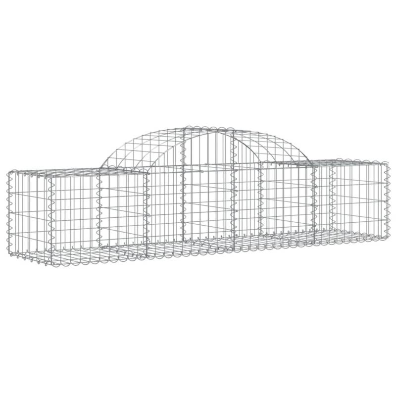 vidaXL Gabionen mit Hochbogen 11 Stk 200x50x40/60 cm Eisen 1668908 von VIDAXL