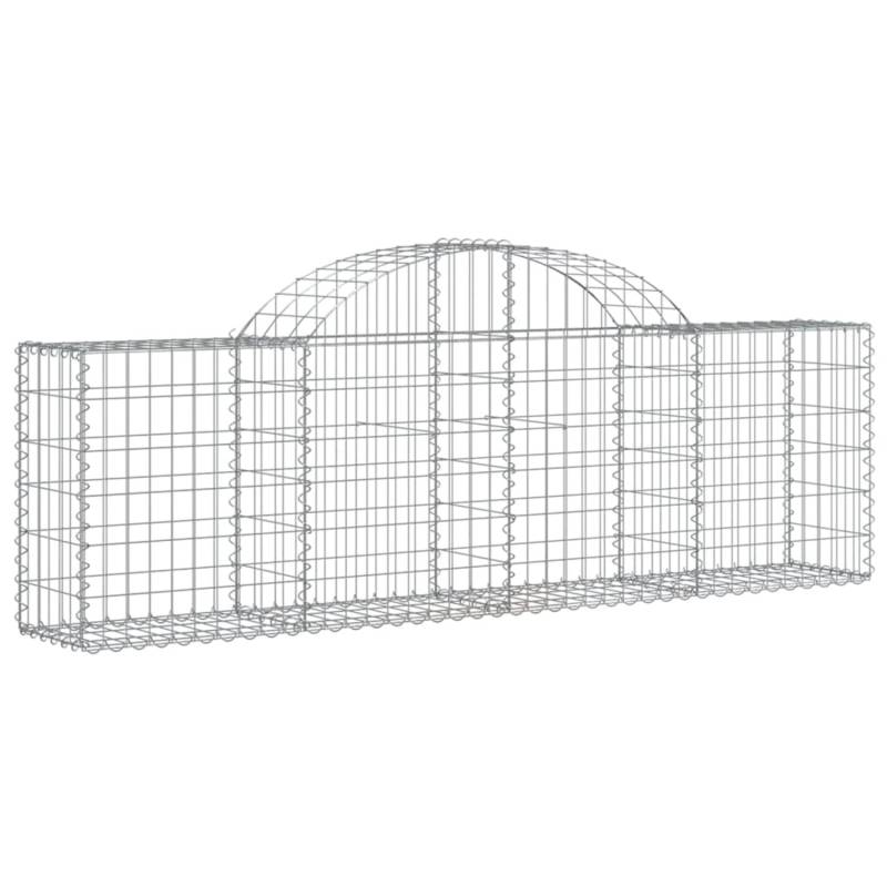 vidaXL Gabionen mit Hochbogen 13 Stk 200x30x60/80 cm Eisen 1668550 von VIDAXL