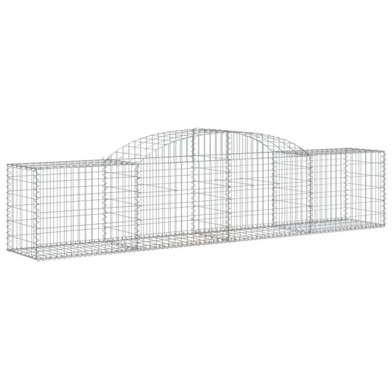 vidaXL Gabionen mit Hochbogen 15 Stk 300x50x60/80 cm Eisen 1671122 von VIDAXL