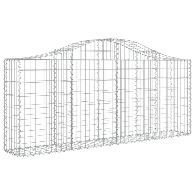 vidaXL Gabionen mit Hochbogen 2 Stk 200x30x80/100 cm Eisen 1562207 von VIDAXL