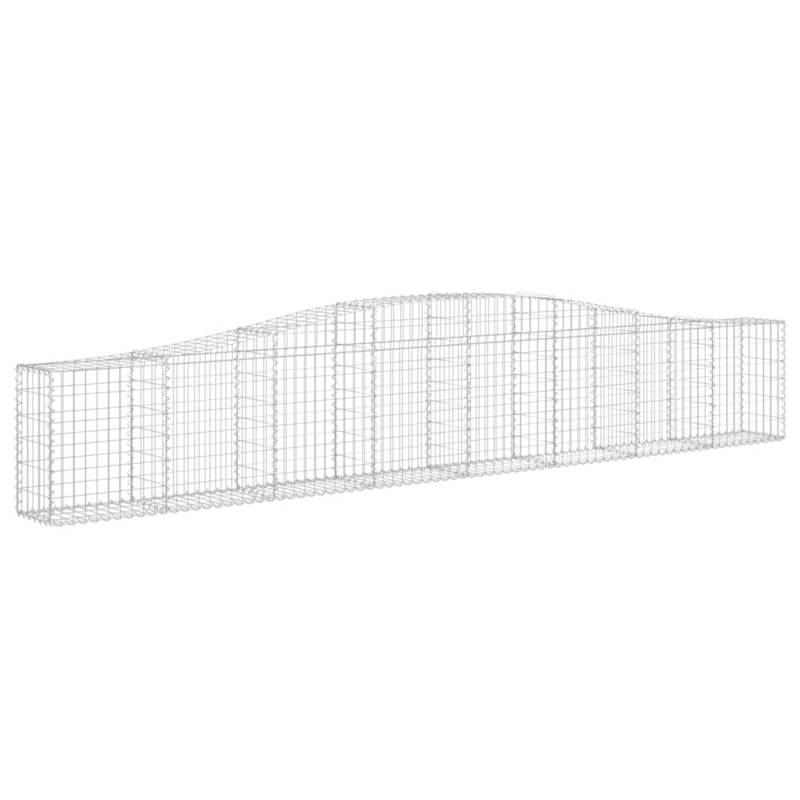 vidaXL Gabionen mit Hochbogen 2 Stk 400x30x60/80 cm Eisen 1562194 von VIDAXL