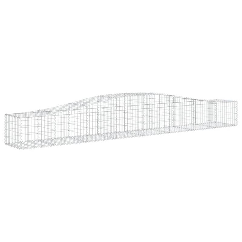 vidaXL Gabionen mit Hochbogen 2 Stk 400x50x40/60cm Eisen 1554868 von VIDAXL