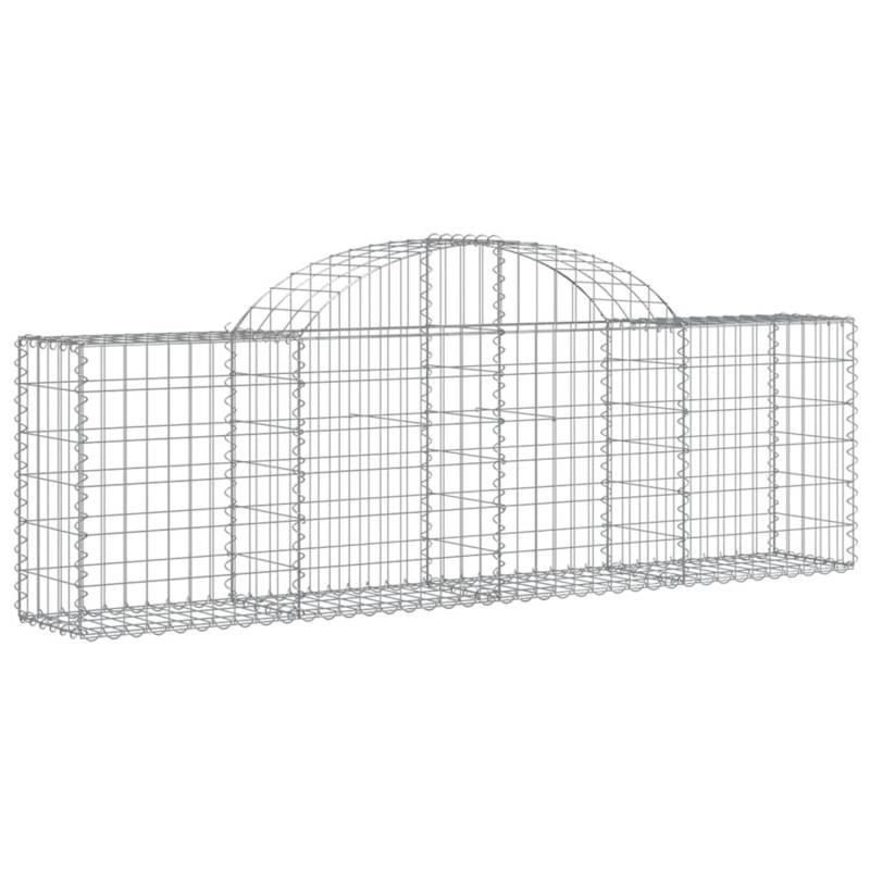 vidaXL Gabionen mit Hochbogen 25 Stk 200x30x60/80 cm Eisen 1668638 von VIDAXL