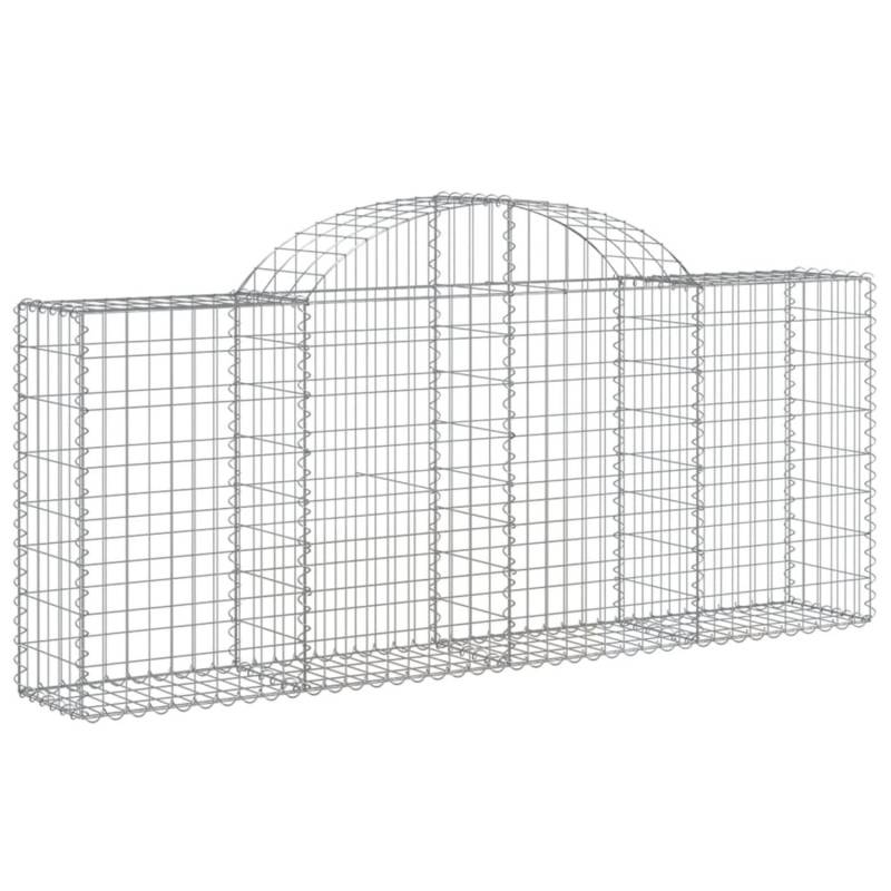vidaXL Gabionen mit Hochbogen 3 Stk 200x30x80/100 cm Eisen 1668560 von VIDAXL