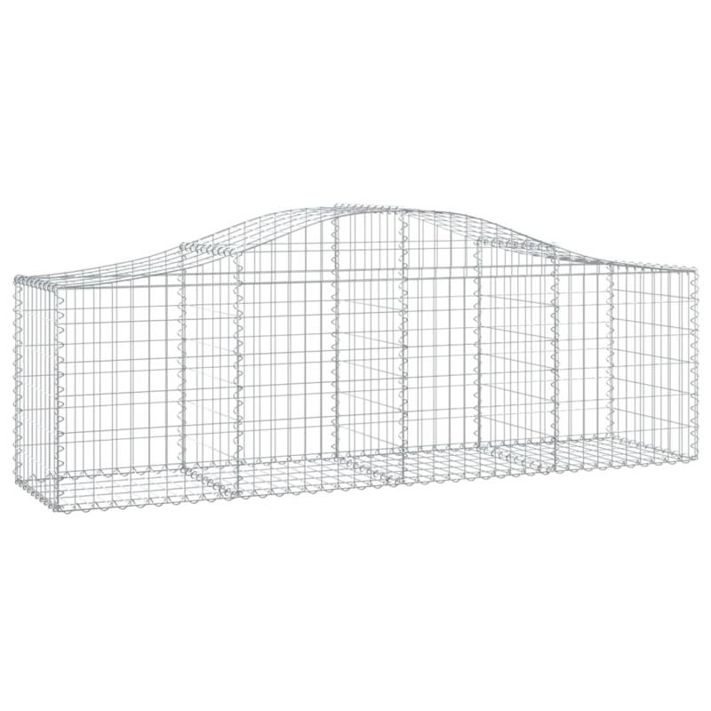vidaXL Gabionen mit Hochbogen 3 Stk 200x50x60/80 cm Eisen 1593762 von VIDAXL