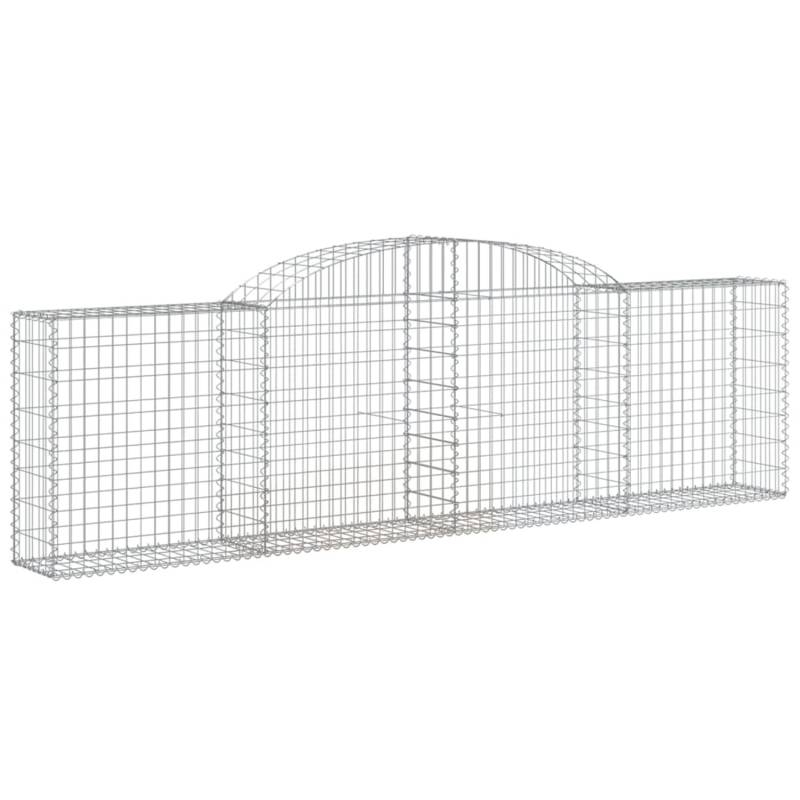 vidaXL Gabionen mit Hochbogen 3 Stk 300x30x80/100 cm Eisen 1671235 von VIDAXL