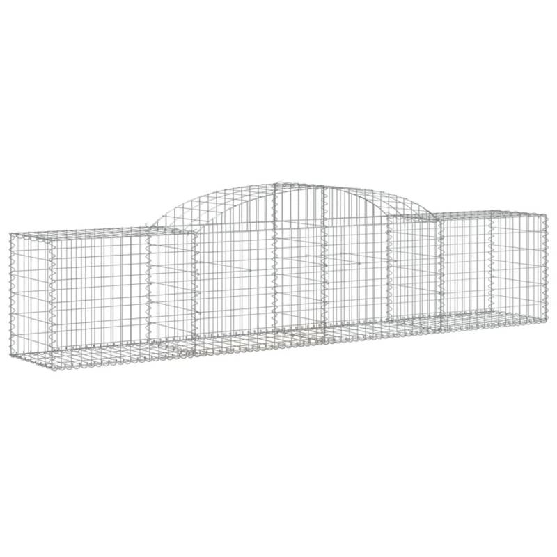 vidaXL Gabionen mit Hochbogen 3 Stk 300x50x60/80 cm Eisen 1671110 von VIDAXL