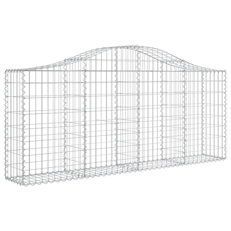vidaXL Gabionen mit Hochbogen 4 Stk 200x30x80/100 cm Eisen 1562317 von VIDAXL
