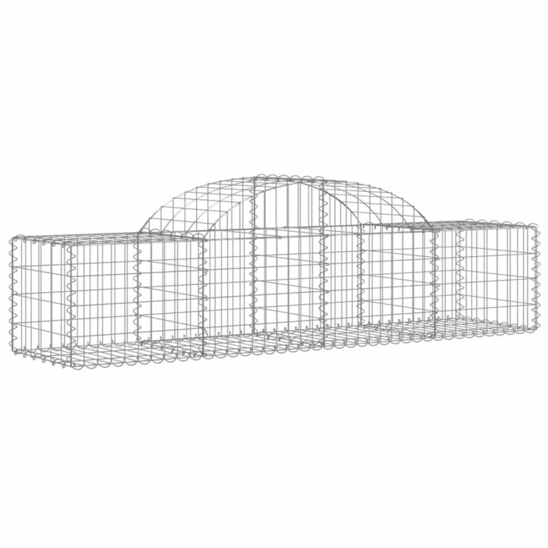 vidaXL Gabionen mit Hochbogen 5 Stk 200x50x40/60 cm Eisen 1668181 von VIDAXL