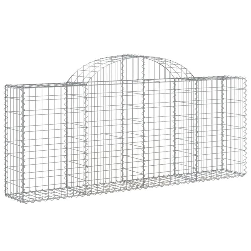 vidaXL Gabionen mit Hochbogen 7 Stk 200x30x80/100 cm Eisen 1668998 von VIDAXL