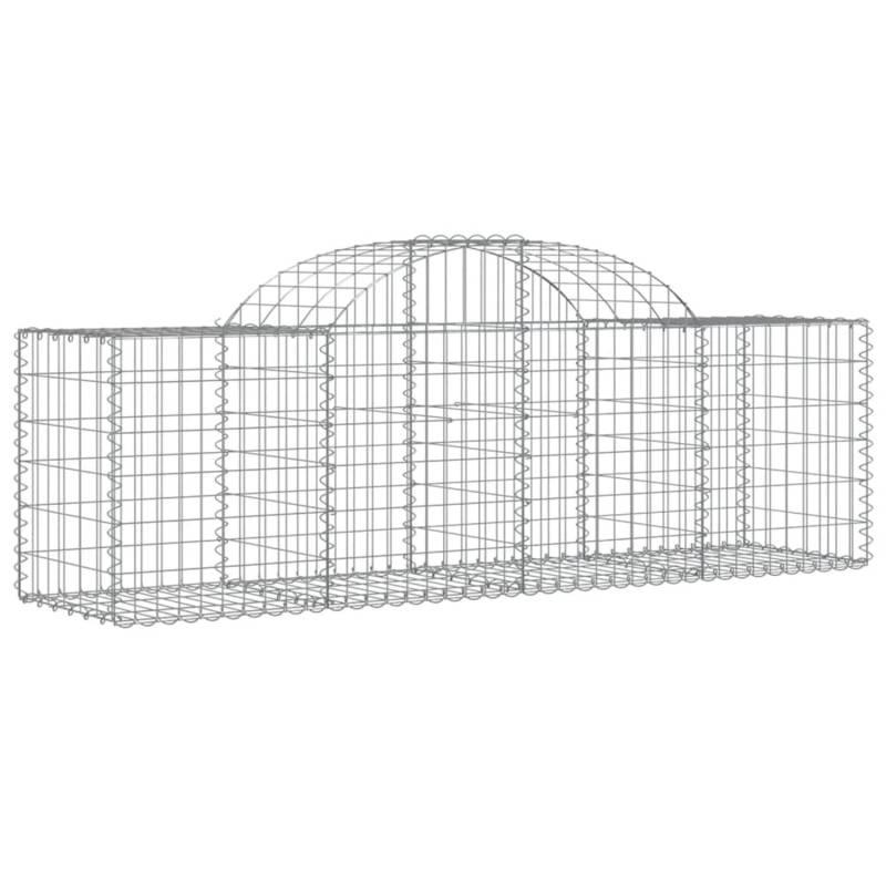 vidaXL Gabionen mit Hochbogen 7 Stk 200x50x60/80 cm Eisen 1670977 von VIDAXL