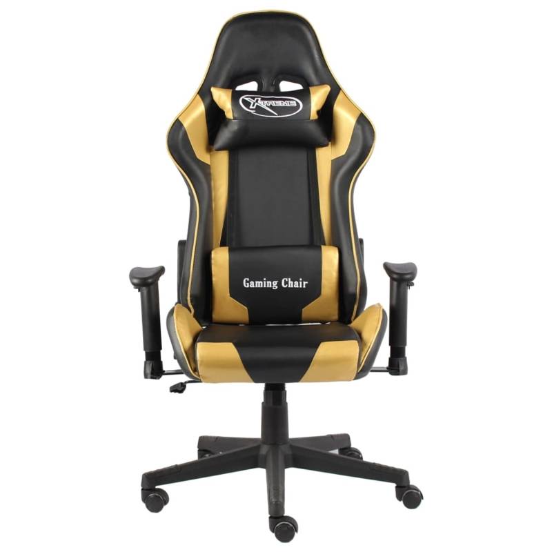vidaXL Gaming-Stuhl Drehbar Golden PVC von VIDAXL