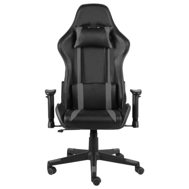 vidaXL Gaming-Stuhl Drehbar Grau PVC Modell 1 von VIDAXL