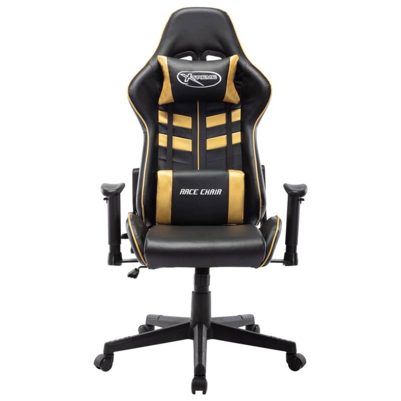 vidaXL Gaming-Stuhl Schwarz und Golden Kunstleder Modell 1 von VIDAXL