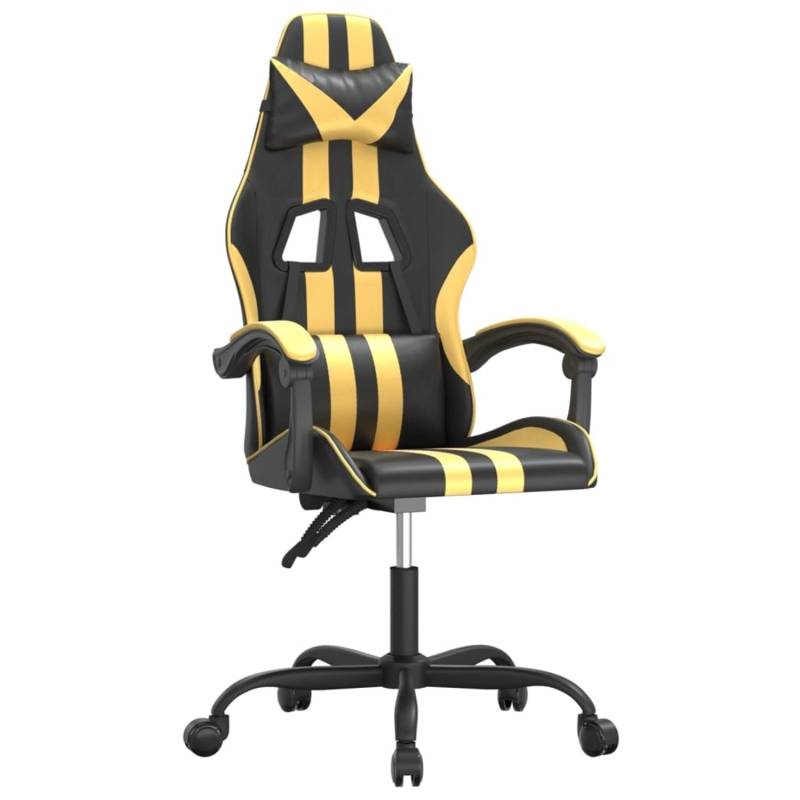 vidaXL Gaming-Stuhl Schwarz und Golden Kunstleder Modell 3 vidaXL Gaming-Stuhl Schwarz und Golden Kunstleder Modell 3 von VIDAXL