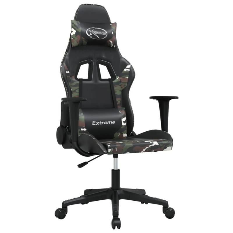 vidaXL Gaming-Stuhl Schwarz und Tarnfarben Kunstleder Modell 7 von VIDAXL