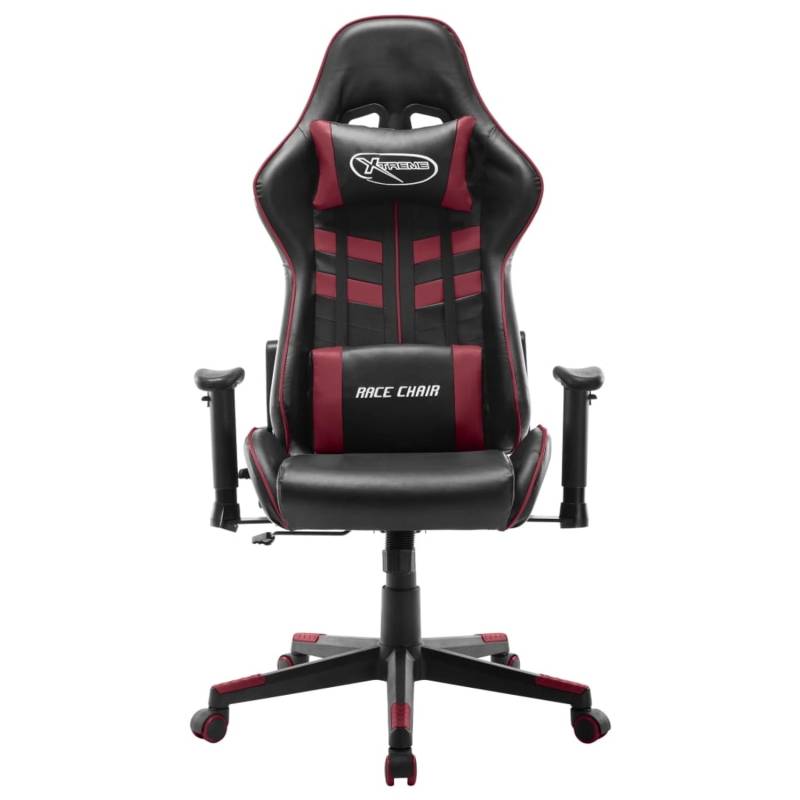 vidaXL Gaming-Stuhl Schwarz und Weinrot Kunstleder Modell 1 von VIDAXL