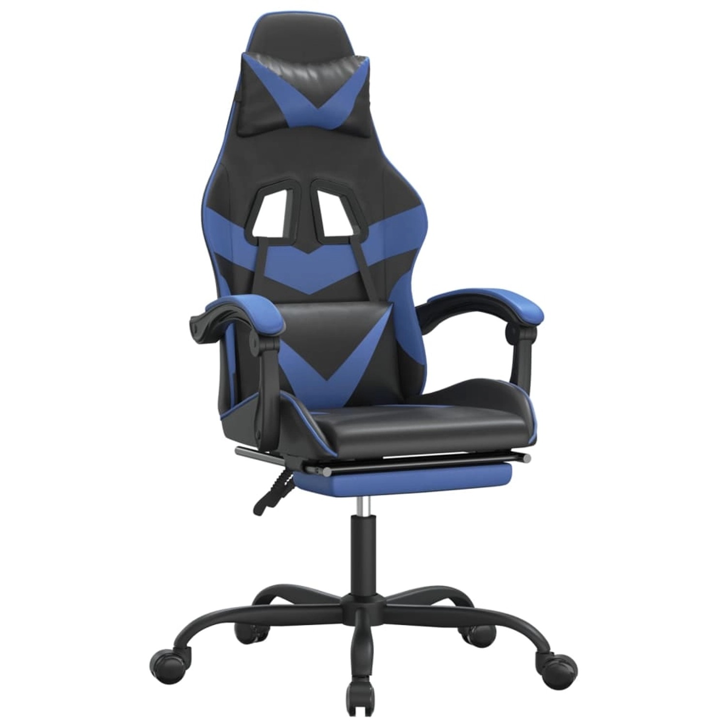 vidaXL Gaming-Stuhl mit Fußstütze Drehbar Schwarz & Blau Kunstleder Modell 2 vidaXL Gaming-Stuhl mit Fußstütze Drehbar Schwarz & Blau Kunstleder Modell 2 von VIDAXL